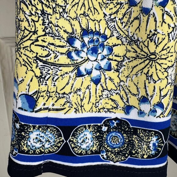 SALE 2/15 Max Studio Sleeveless Floral Mini Dress Blue/Yellow Size Small - Picture 5 of 8